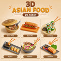 3D Asian Food