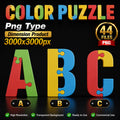 Color Puzzle Alphabet PNG Collection