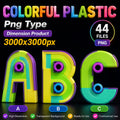 Colorful Plastic Alphabet PNG Collection