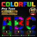 Colorful Alphabet PNG Collection