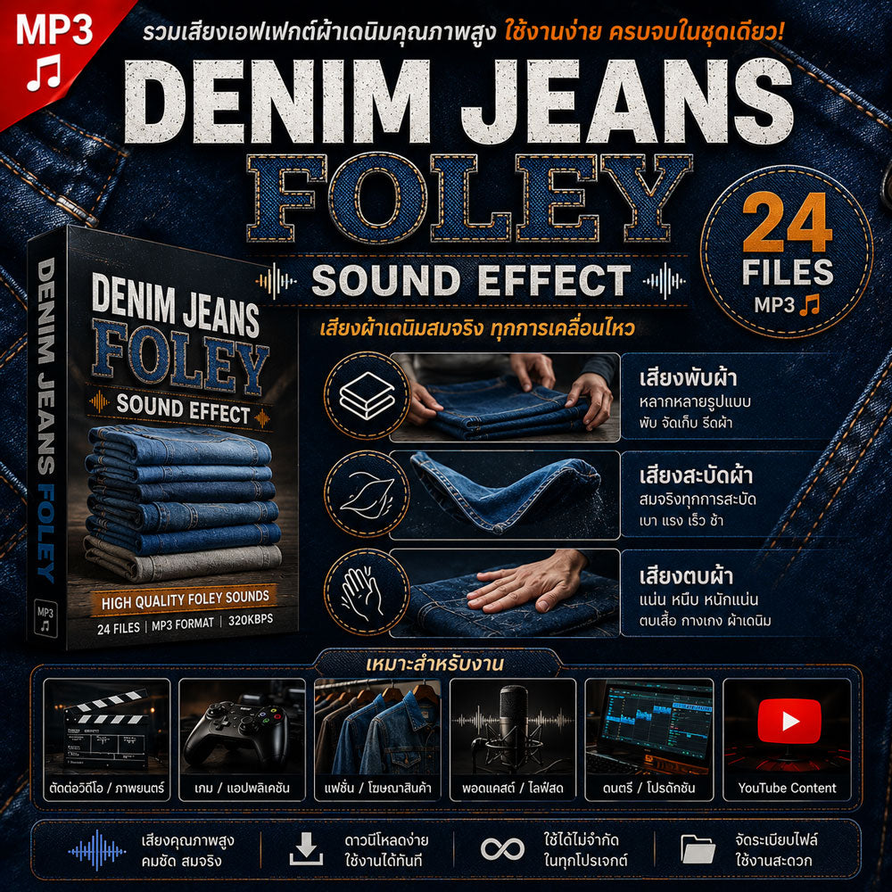 Denim Jeans Foley Sound effect